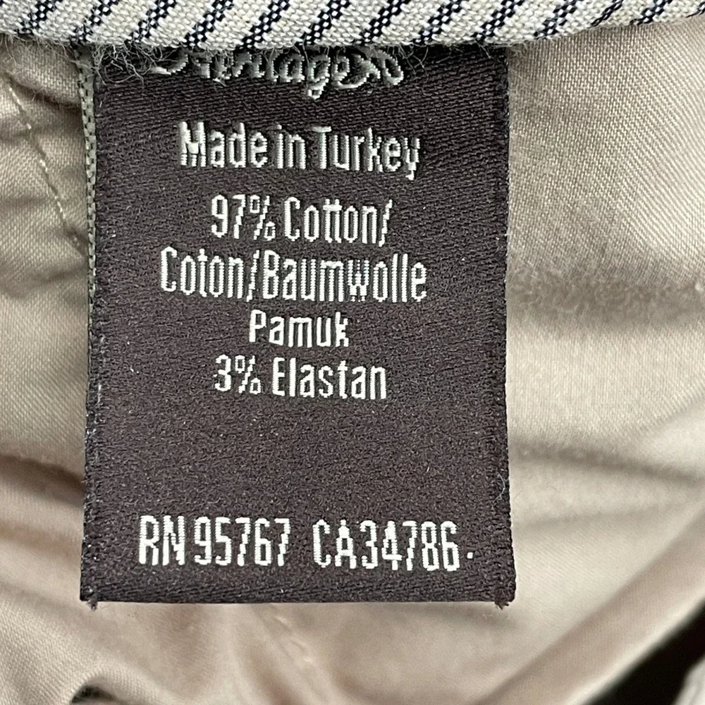 34 Heritage Chino Mens 38x34 Tan Hudson Mid-Rise Stretch Cotton Casual Pants - Picture 9 of 11